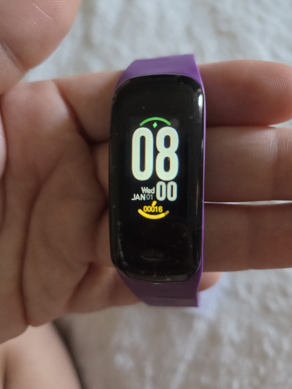 Purple Fitness Tracker Smart Band with Color Display